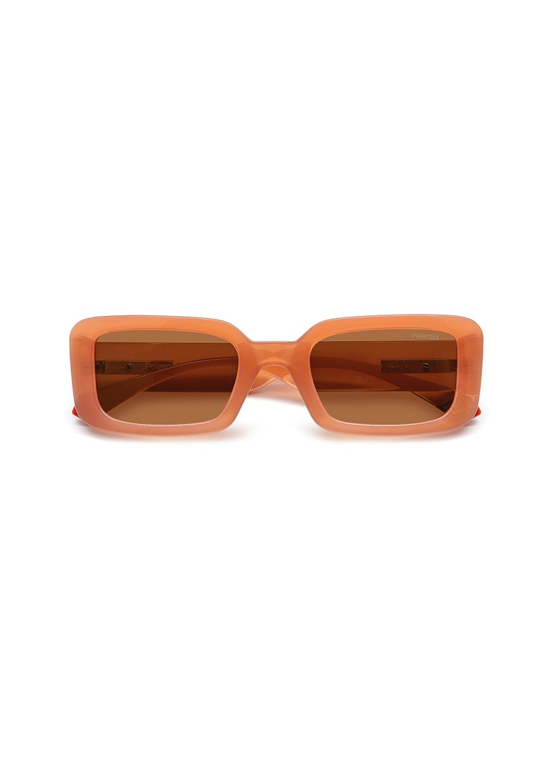 Polaroid Women's Polarized Rectangular Sunglasses - Pld 6208/S/X Orange Millimeter - Lens Size: 52 Mm  - Image 4