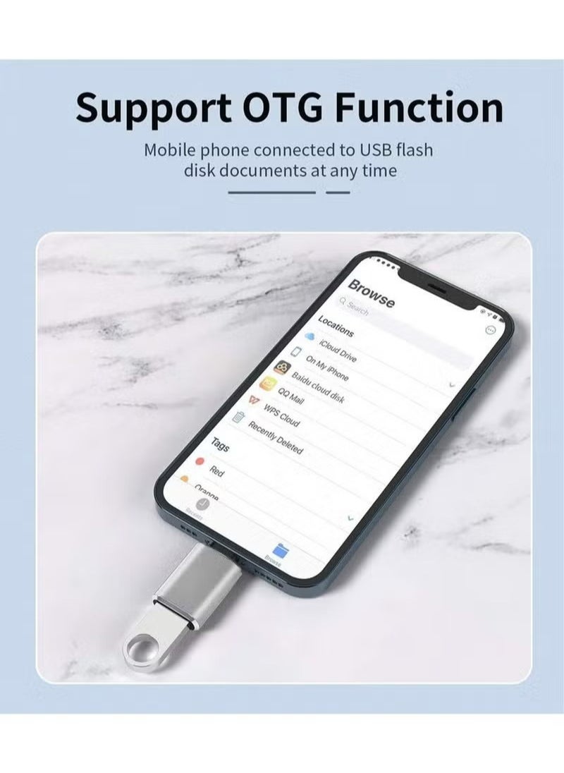 X-level - Male to USB Female Adapter OTG Cable for Apple iPhone 11 12 13 14 Mini max pro xs xr x se2 7 8plus Ipad air3 A Camera, Memory Stick Connector Keyboard and Mouse Flash Drive Connection Kit Splitter - Image 1