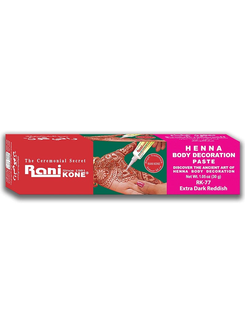 Rani Pack Of 3 Henna Body Decoration Paste RK-77 Sudani Extra Dark Reddish - Image 2