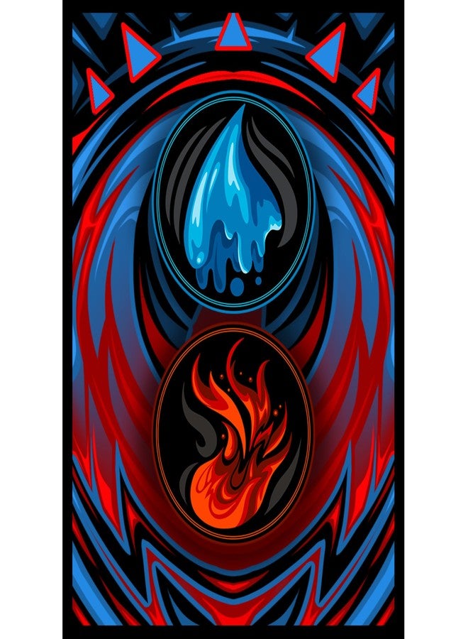 Realm Guard - 100ct Textured Matte TCG/MTG Card Art Sleeves (Blue Red) - Image 1