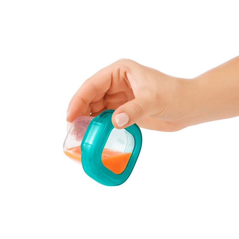 OXO Tot Baby Blocks Freezer Storage Containers 2 Oz - Teal - Image 4