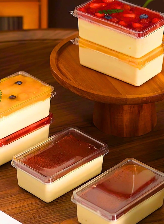 Chase Up 50-Pack Disposable Plastic Tiramisu Cake Boxes with Lid - Portable Dessert Containers for Cupcakes, Mousse, & More (11.5 x 7x 4.5 cm) - Image 3