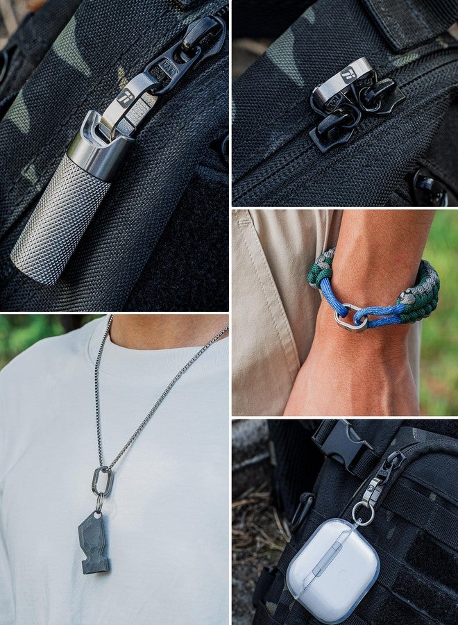 FEGVE Titanium Mini Key Chain Ring with 3 0.86in Titanium Side-Pushing Designed Keychain Rings for Men Women - Image 4