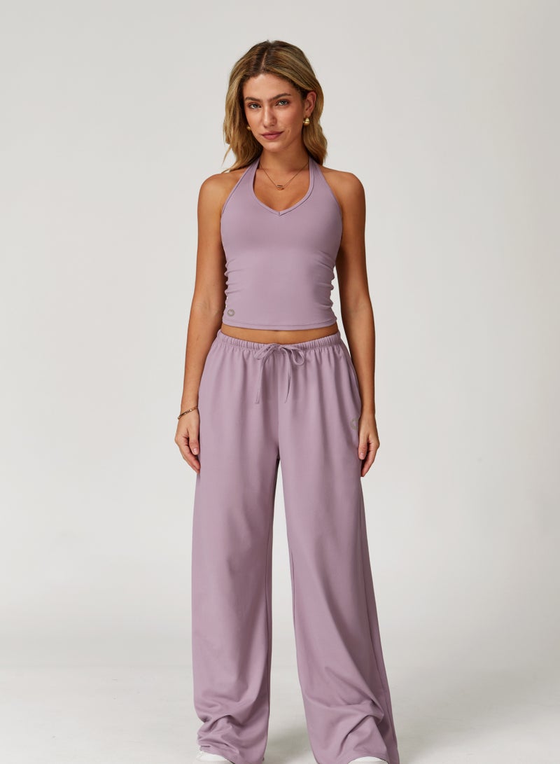 كون.يوغا بلوزة كامي نسائية بياقة هالتر - Image 1