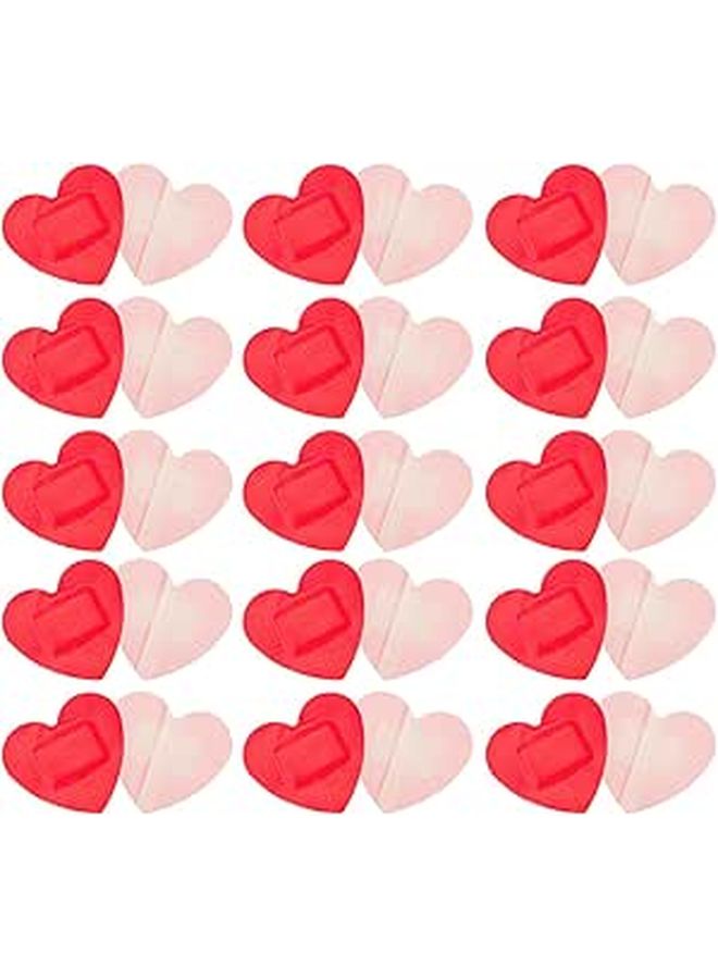 100 ضمادة على شكل قلب ذاتية اللصق وقابلة للتنفس، رقع للجروح الصغيرة، للعناية الإسعافية الأولى. - Image 1