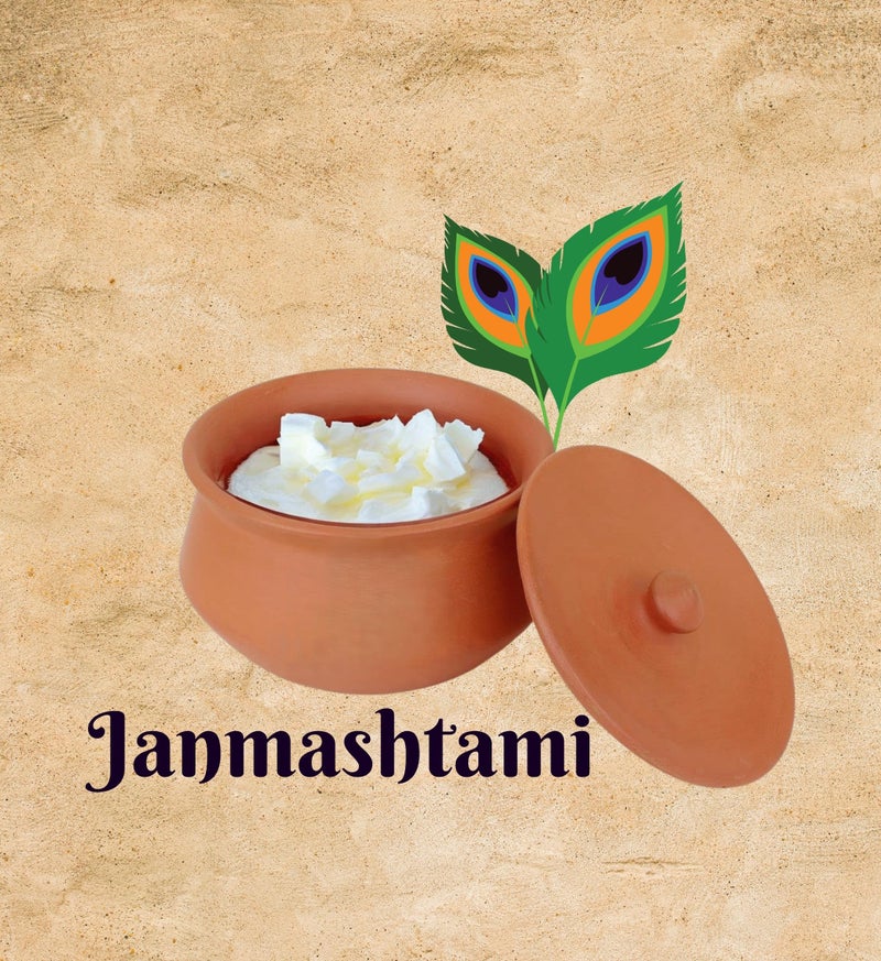 Terra Charms وعاء تيرا تشارمز الطيني لعيد كريشنا جانماستامي وعاء طيني تيراكوتا للطهي والتقديم مِشري مَكَهان بوج بارسادام وعاء تقديم وطهي مصنوع يدويًا وعاء زبادي عبوة من 1 قطعة بسعة 700 مل - Image 4