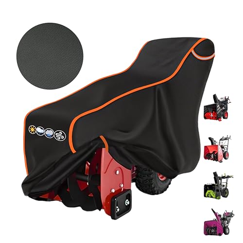 XXCXX Snow Blower Cover 24/26/28 in Heavy Duty 600D Waterproof Snowblower Cover,Outdoor Snow Thrower Protector,Universal for EGO,PowerSmart,Cub Cadet,Honda,Ryobi,Ariens,Troy Bilt,Snow Joe,Toro - Image 2
