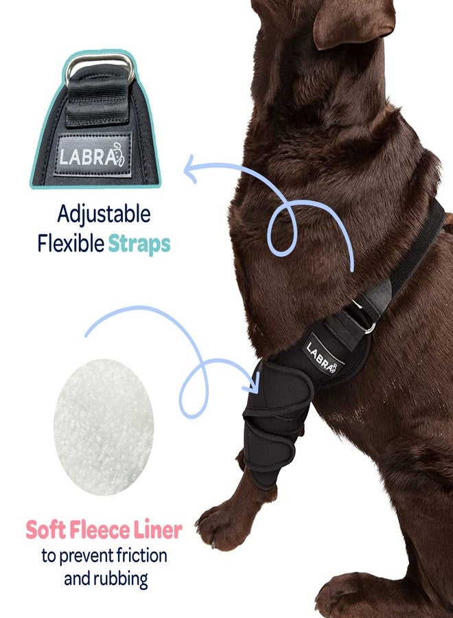Labra Dog Canine K9 Shoulder Elbow Callus Pain Relief Brace - Hot Spot Hygroma Hotspot Wound Chewing Protector Wrap For Arthritis, Sprained, Injured Joints Vet Approved - Small, Left Leg - Image 3