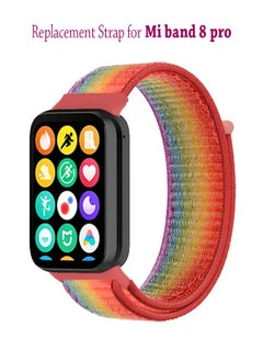 Waldic Nylon Strap Replacement Bands For Xiaomi Band 8 Pro - Rainbow  - Image 1
