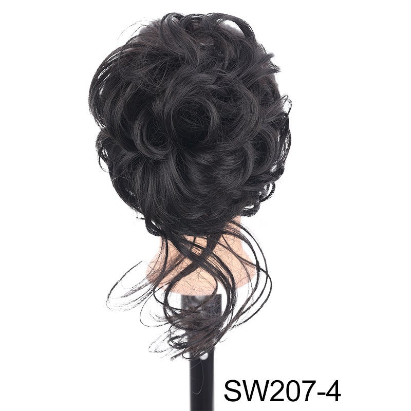 Generic Fashion Bun Maker Fluffy Messy Fake Hair Ponytail Brown Black 