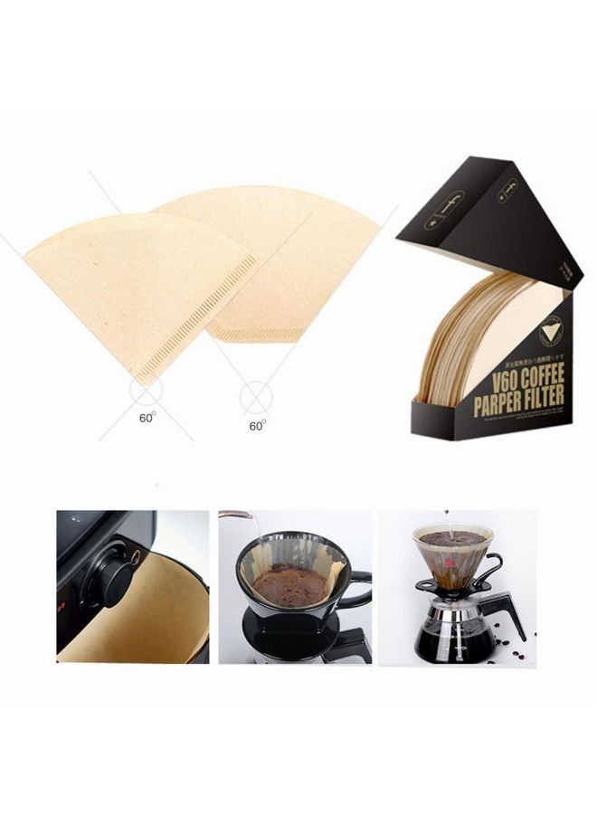 100-Piece Coffee Paper Filter Beige 5 x 8 17 centimeter 17cm - Image 4