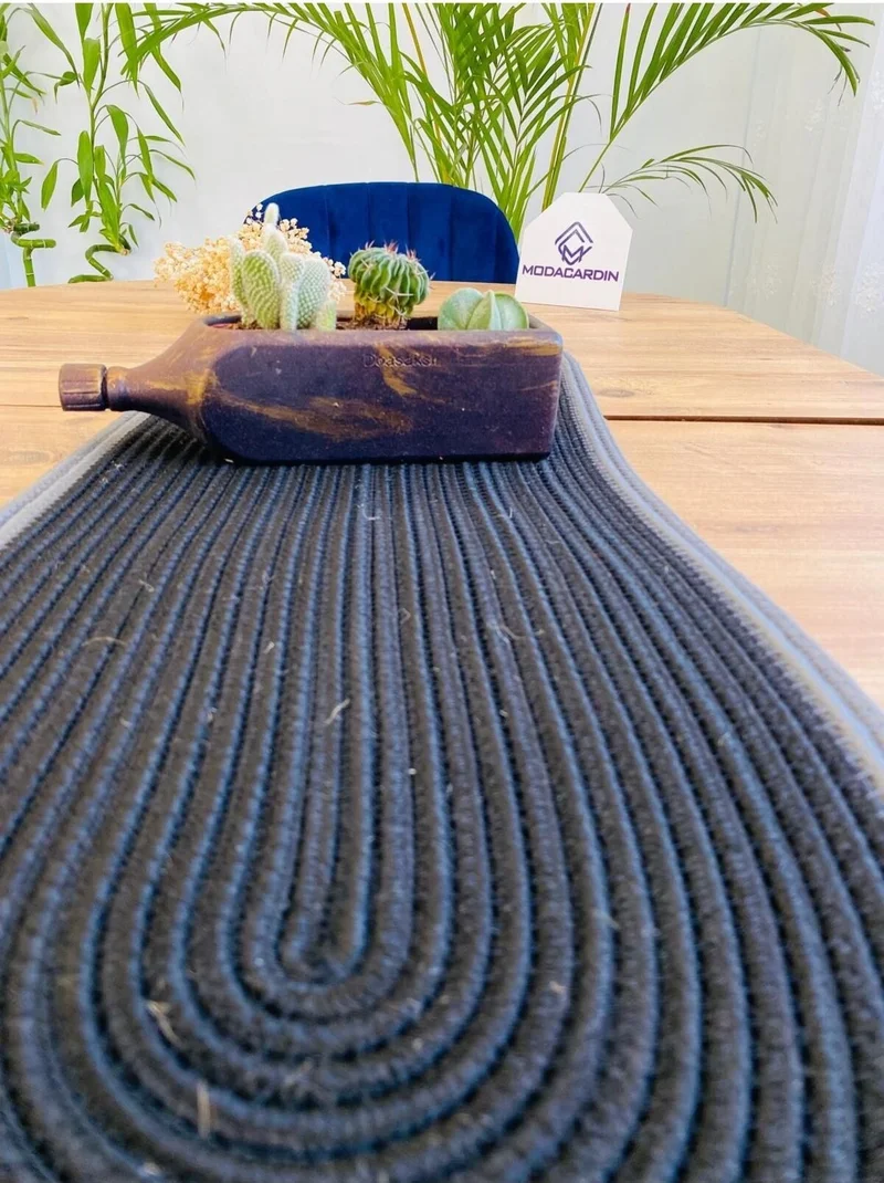 BDZ Deri BDZ Leather Jute Bohemian Style Decorative Runner 35x100 cm
