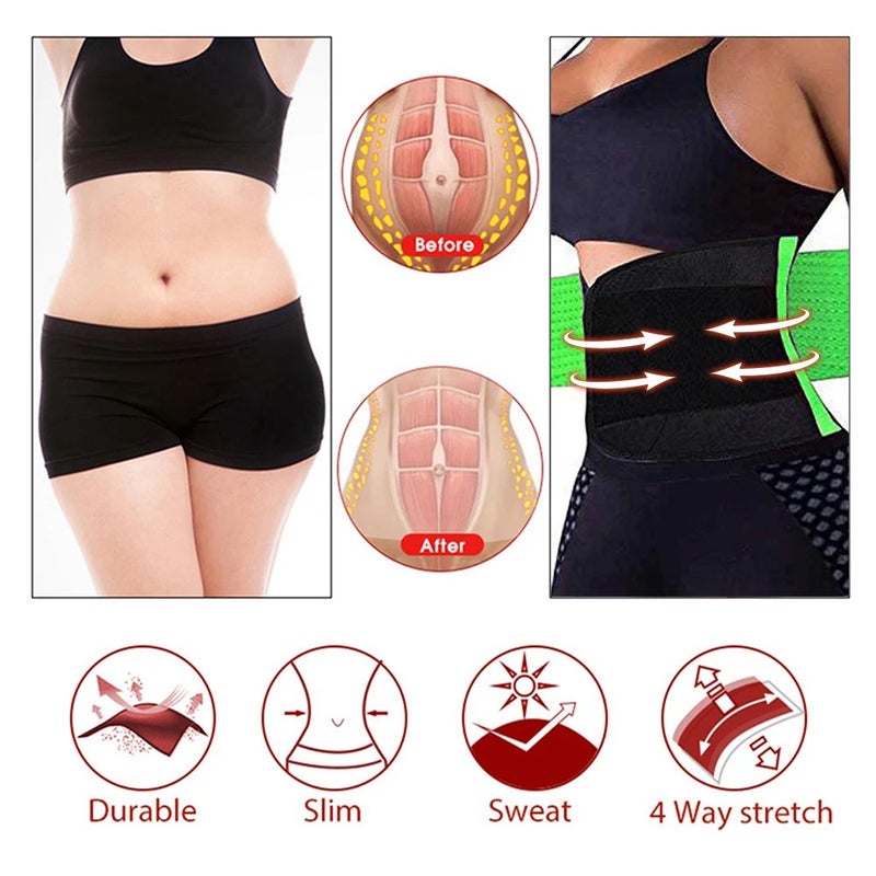 Bluejw Waist Trimmer Belt - Unisex Waist Cincher Body Shaper Sweat Belt for Weight Loss & Fitness Training - Image 4