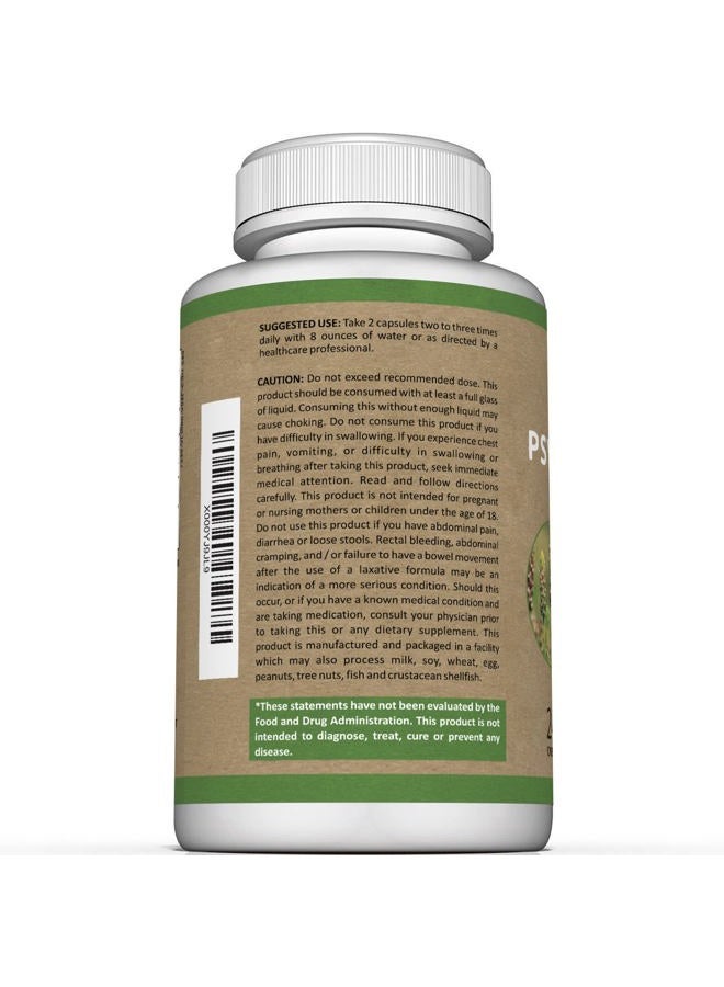 Sunergetic Premium Psyllium Husk Fiber Supplement 1450mg, 240 Capsules - Image 3