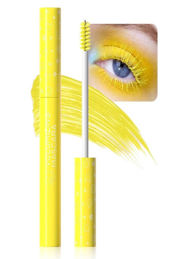 BINGBRUSH Colored Mascara for Eyelashes Set,Colorful Waterproof Mascara for eyelashes Long lasting Charming Voluminous for Women Halloween Eye Makeup (1Pcs 07#Yellow, F) - Image 1