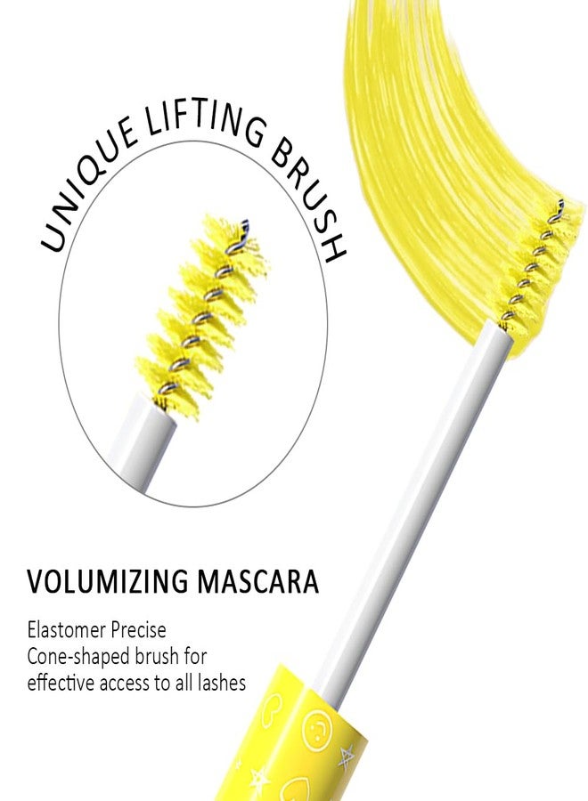 BINGBRUSH Colored Mascara for Eyelashes Set,Colorful Waterproof Mascara for eyelashes Long lasting Charming Voluminous for Women Halloween Eye Makeup (1Pcs 07#Yellow, F) - Image 3