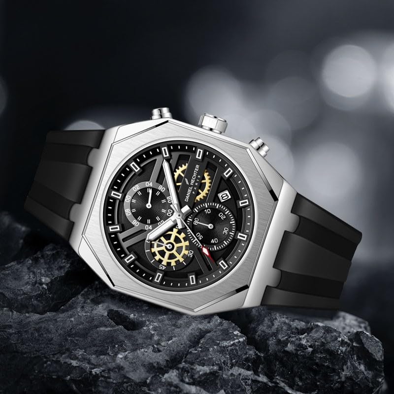 Daniel Hechter Analogue Silver Dial Men's Watch-DHM1007-01 - Image 4