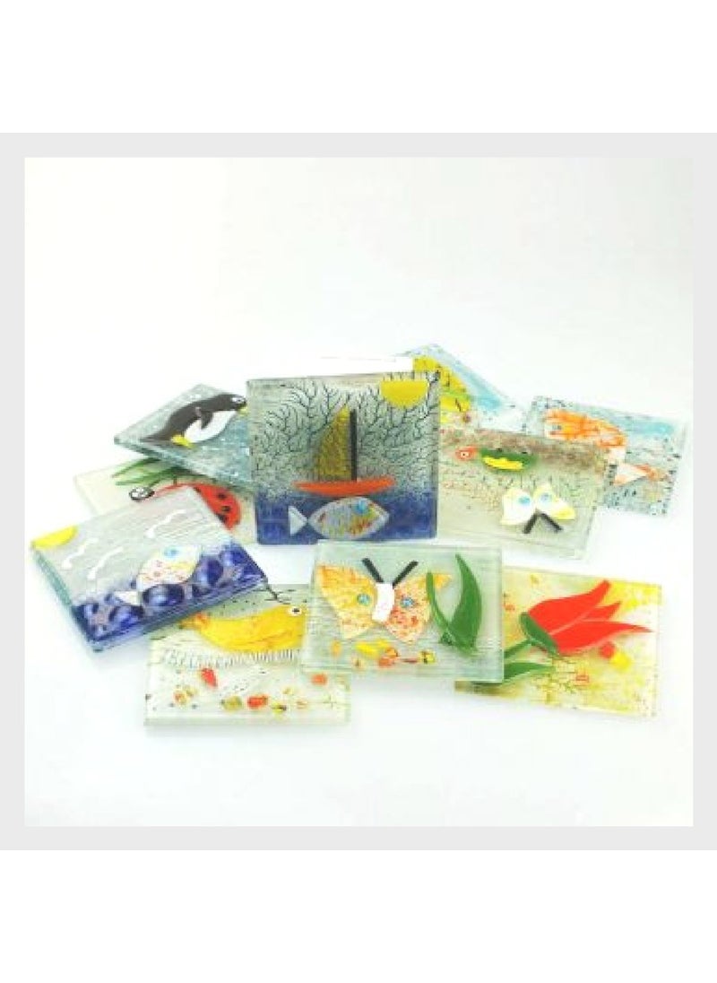 HELLOVE Decorative Glass Drain Cover - With Fish Figure 