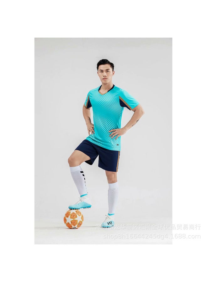 Light Blue Short Sleeve Football Jersey - Image 1