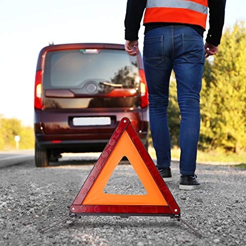 XOOL Triple Warning Triangle Emergency Warning Triangle Reflector Safety Triangle Kit Suitable for Roadside Emergencies, 3-Pack - Image 5
