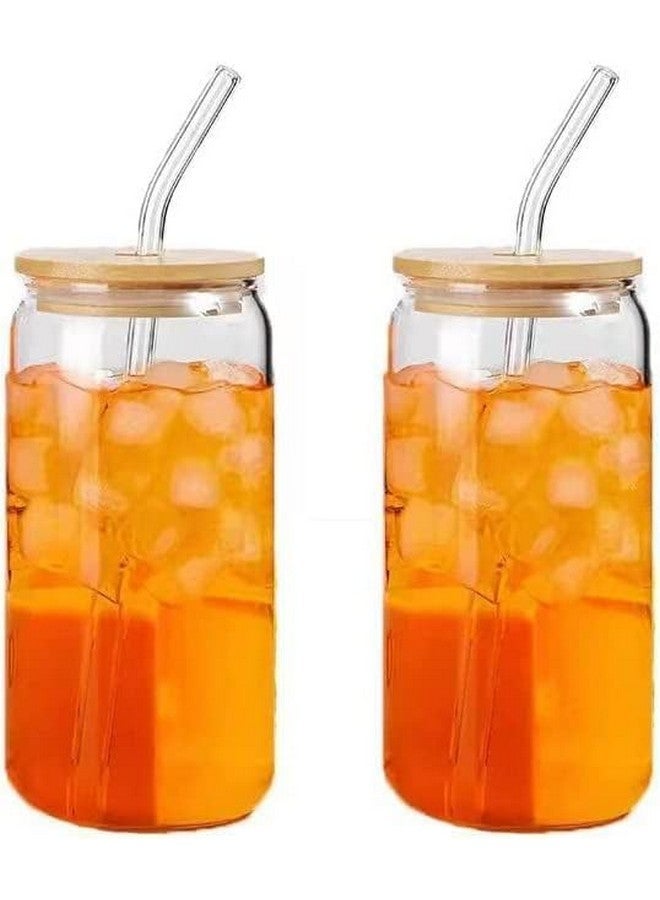 VILON Drinking Glass Can Wooden Lid Sipper Mason Jar for Mojito Ice Tea Juice Travel Mug with Straw | 540ml (540, Round COLA CAN BB LID Sipper with Straw, 1, Sipper) - Image 3