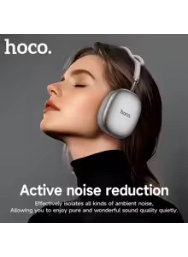 Hoco W55 Plus ANC Noise Reduction Bluetooth Headphones silver - Image 2