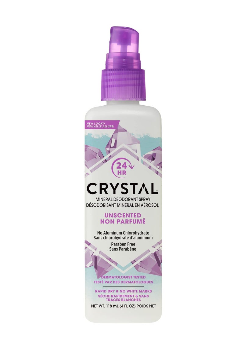Crystal Deodorant Spray Pump 4 oz