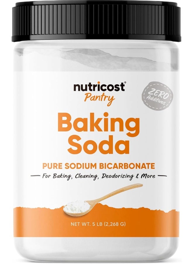 Nutricost Pantry Baking Soda (5 Lbs) - For Baking, Cleaning, Deodorizing, And More - Image 1