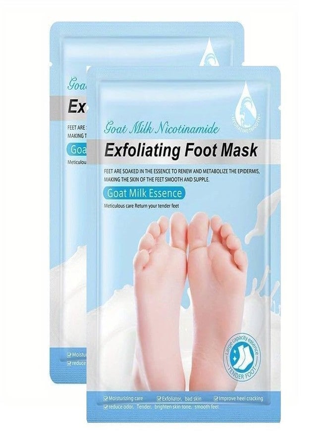 Hakily Foot Peeling Mask (1 Pair), Korean Peeling & Exfoliating | Deep Exfoliation with Glycolic Acid, Removes Dead Skin, Cruelty-Free, Foot Peel Off Mask (1 Pair Goat Milk Foot Mask) (2 Pair Goat Milk Foot Mask) - Image 1