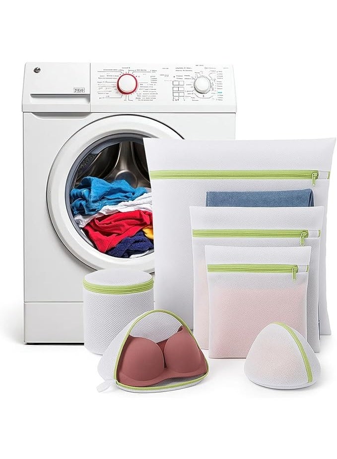 أميرتير اميرتير اكياس غسيل شبكية 6 قطع اكياس قابلة لاعادة الاستخدام رباط شد وسحاب للملابس الحساسة برا ملابس داخلية لانجري جوارب حماية للغسيل والسفر - Image 1