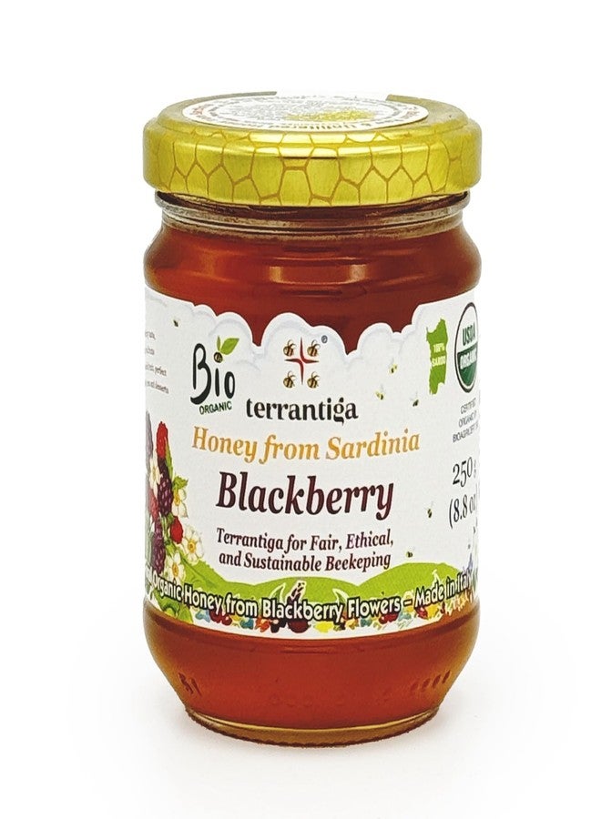 WellEatable Blackberry Organic Raw Honey from Wild Blackberry Flowers, Artisanal Complex and Fruity Honey from Sardinia, Italy - (250gr) 8.81 Ounce (Pack of 1) - Image 1