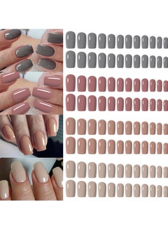 Rozino 96pcs Four-Grid Box Spring/Summer Series Mixed Pink and Candy Color Medium Length Almond Shape False Nails  - Image 2