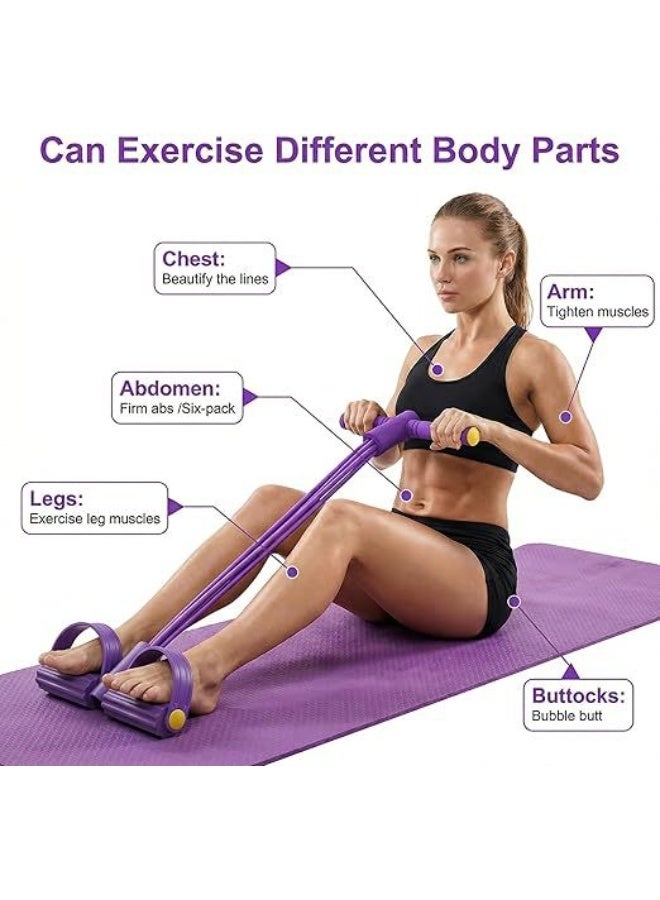 Upgraded Pedal Resistance Band with Handle, Soft Durable Fashion Puller Exercise with Thickened 6 Tension Ropes, Tube Pedal Resistance Device for Abdomen, Waist, Arm, Leg, Core/ABS - Image 3