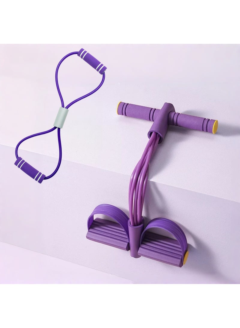 Upgraded Pedal Resistance Band with Handle, Soft Durable Fashion Puller Exercise with Thickened 6 Tension Ropes, Tube Pedal Resistance Device for Abdomen, Waist, Arm, Leg, Core/ABS - Image 1
