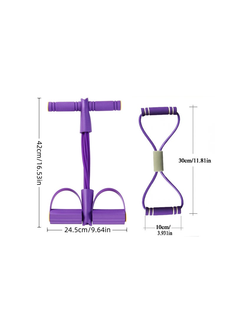 Upgraded Pedal Resistance Band with Handle, Soft Durable Fashion Puller Exercise with Thickened 6 Tension Ropes, Tube Pedal Resistance Device for Abdomen, Waist, Arm, Leg, Core/ABS - Image 2