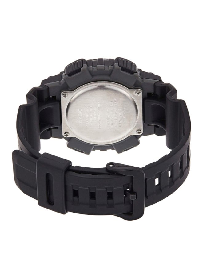 CASIO Men Silicone Analog & Digital Wrist Watch AEQ-110W-1AVDF - 47 mm - Black - Image 2