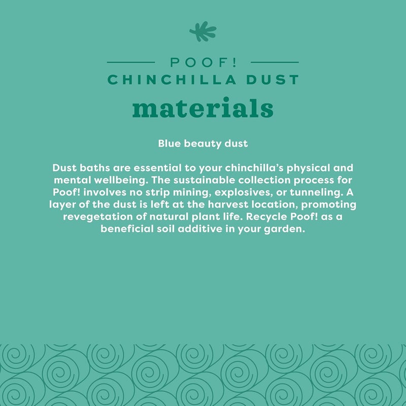 Oxbow POOF! Chinchilla Dust Bath,100% Natural Blue Beauty Dust for Chinchillas, Degus, Gerbils, and Hamsters, Small Animal Grooming, Natural Dusting Powder, 2.5 lbs Jar - Image 4