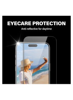 PanzerGlass PanzerGlass™ Advanced Anti-Reflective and Anti-Blue Light Screen Protector for Apple iPhone 15 Pro, Protect Your Eyes, Protect Your Phone - Case friendly full screen protector with mounting aid  - Image 4