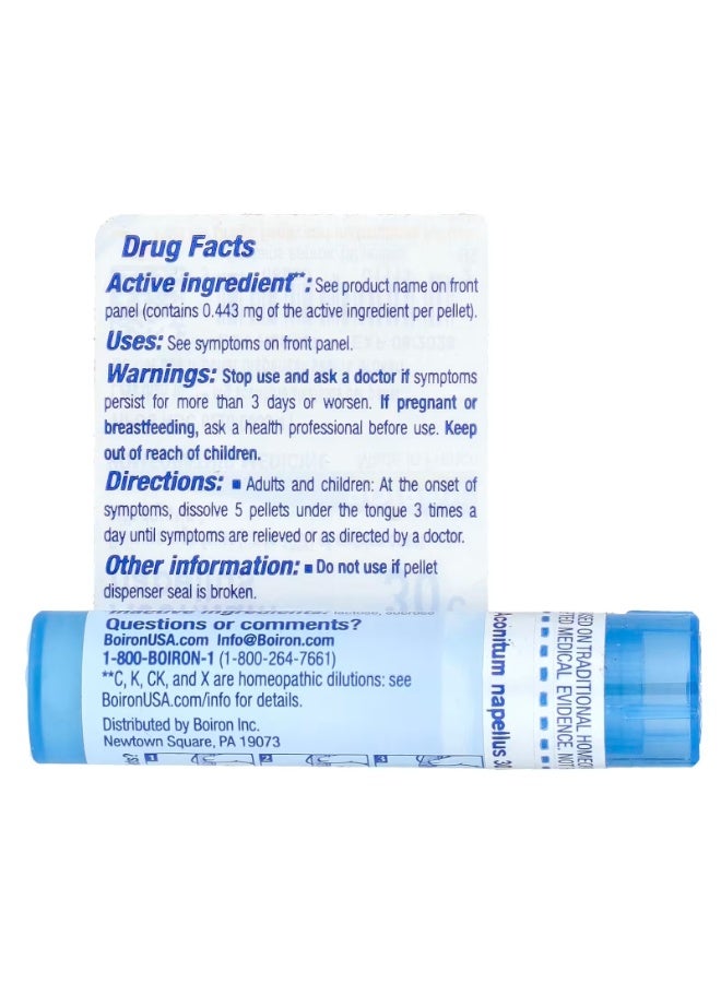 بويرون أكونيتوس نابيلوس 30 درجة مئوية لتخفيف الحمى حوالي 80 حبيبة - Image 2