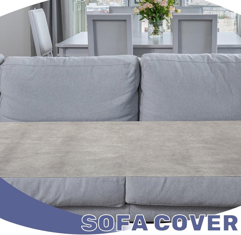 TIDTALEO Waterproof Sofa Cushion Cover 70x120cm Non-Skid Couch Protector Grey Pet Urine Resistant Four-Season Furniture Slipcover for Home Use - Image 3