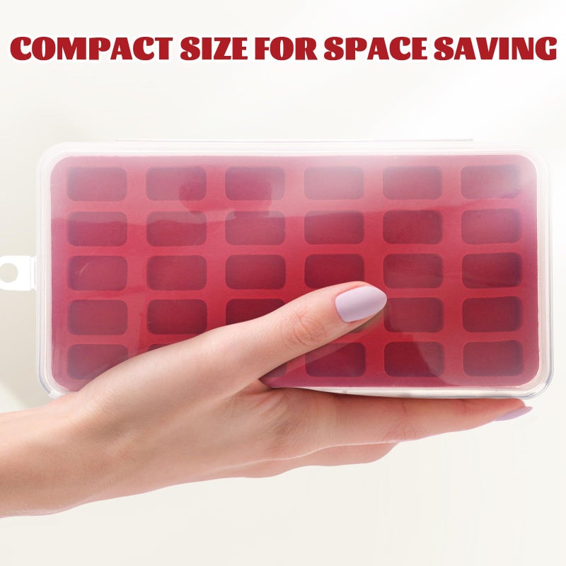 Red Plastic Bobbin Thread Holder Storage Box With 30 Compartments And Sponge Insert - Image 5