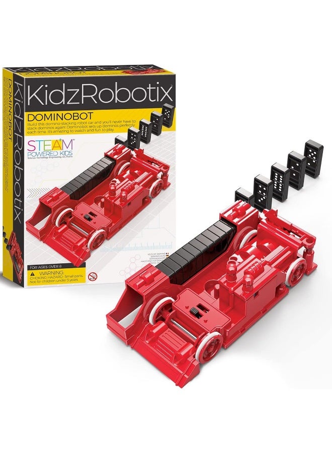 4M KidzRobotix Dominobot – Build a Robot that Sets Up Dominoes Automatically | STEM Mechanical Engineering Kit for Kids Ages 8+ | 00-03446 - Image 3