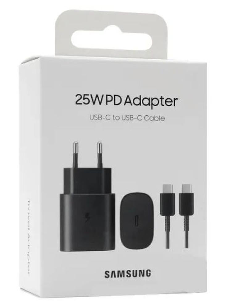 Samsung 25W Travel Adapter With Type-C Charging Cable Black - Image 1