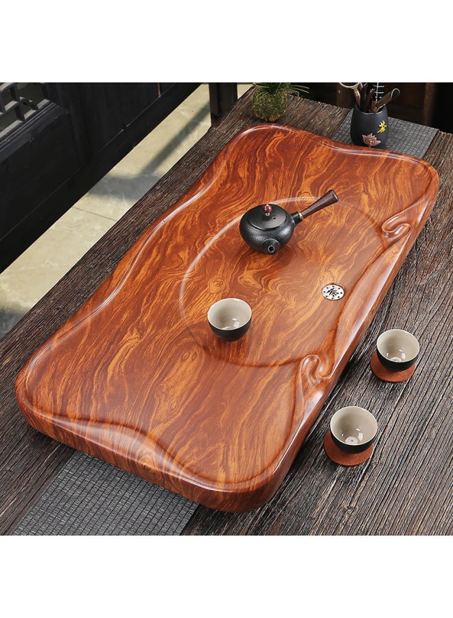 Solid Black Sandalwood Tea Tray, Solid Wood Household Log Tea Table, Large And Small Rosewood Tea Sea, Simple Drainage Kung Fu Tea Set