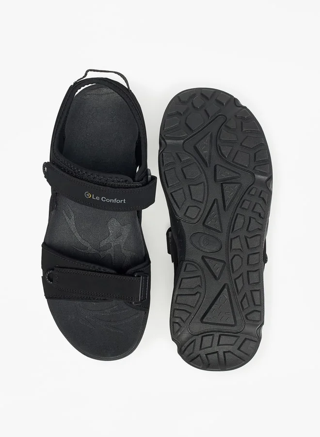 Le Confort Le Confort Logo Print Floaters with Hook and Loop Closure