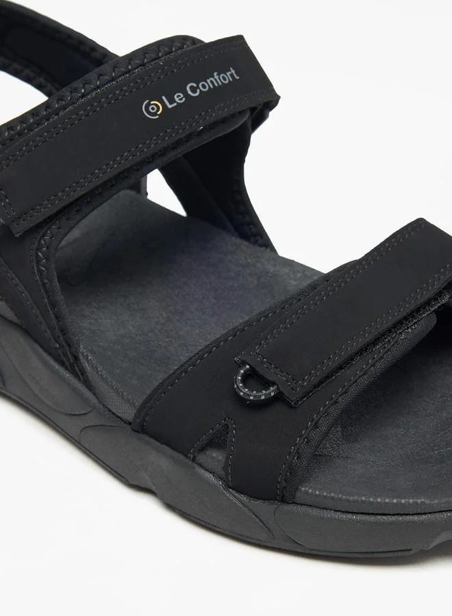 Le Confort Le Confort Logo Print Floaters with Hook and Loop Closure