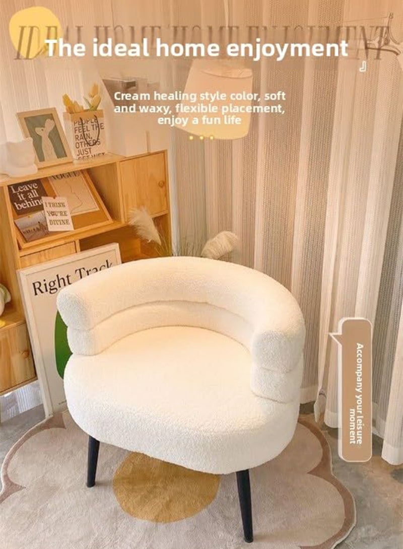 EzzySo Elegantly Designed Modern Boucle Accent Chair  Fabric Dressing Chair Suitable for Bedroom Living Room Study Room  - Image 5