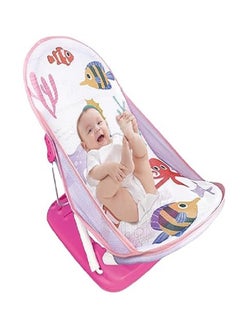 tiibaby Foldable Toddler Bather - Bathtub Foldable Toddler Bath Bather Seat | Foldable Baby Bather with Bath Stand | (Pink)  - Image 1