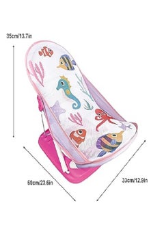 tiibaby Foldable Toddler Bather - Bathtub Foldable Toddler Bath Bather Seat | Foldable Baby Bather with Bath Stand | (Pink)  - Image 3