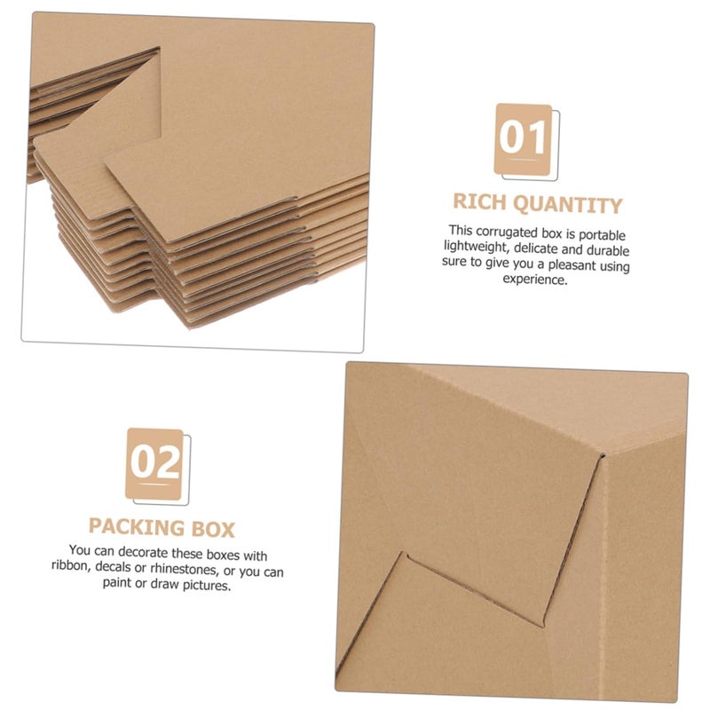 Corrugated Cardboard Shipping Boxes 8pcs Sturdy Small Mailing Boxes For Packing - Image 4